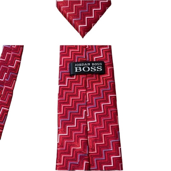 100% Silk Tie NWOT by Jordan Boss - Picture 6 of 6